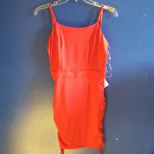 Sexy Unused Red single strap Party dress